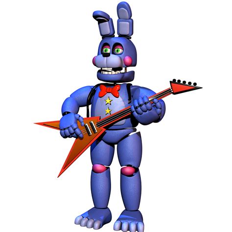 Rockstar Bonnie is a minor antagonist in the Five Nights at Freddy's franchise, serving as a minor character in Freddy Fazbear's Pizzeria Simulator and a supporting antagonist in Ultimate Custom Night. He is the Rockstar counterpart of Bonnie the Bunny . He was voiced by George Osborne. Contents 1 Biography 1.1 Freddy Fazbear's Pizzeria Simulator 